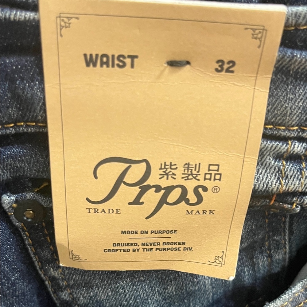 PRPS Blue Painters Wash Men's Skinny Jeans - Picture 2 of 10